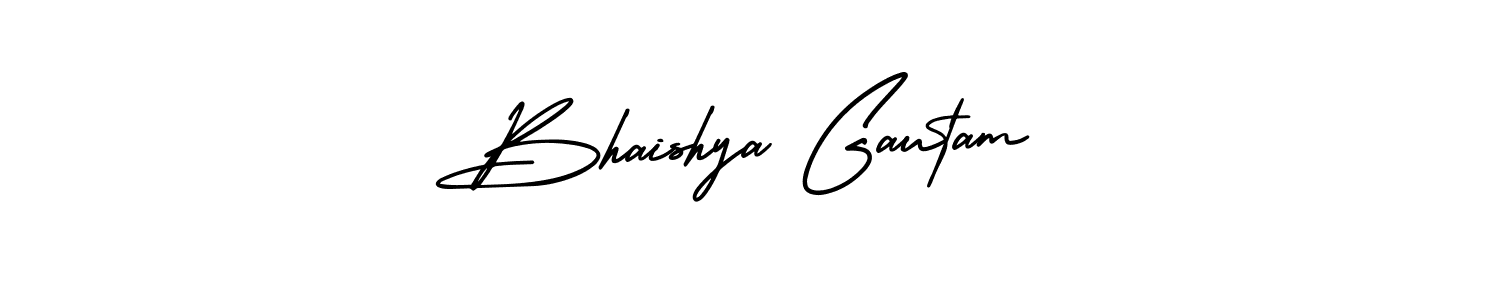 It looks lik you need a new signature style for name Bhaishya Gautam. Design unique handwritten (AmerikaSignatureDemo-Regular) signature with our free signature maker in just a few clicks. Bhaishya Gautam signature style 3 images and pictures png