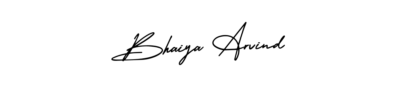 Design your own signature with our free online signature maker. With this signature software, you can create a handwritten (AmerikaSignatureDemo-Regular) signature for name Bhaiya Arvind. Bhaiya Arvind signature style 3 images and pictures png