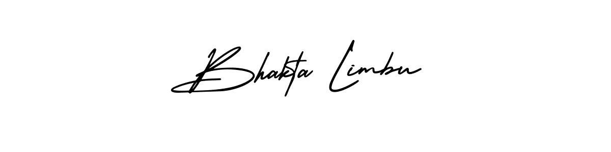 Use a signature maker to create a handwritten signature online. With this signature software, you can design (AmerikaSignatureDemo-Regular) your own signature for name Bhakta Limbu. Bhakta Limbu signature style 3 images and pictures png