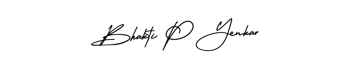 Make a short Bhakti P Yenkar signature style. Manage your documents anywhere anytime using AmerikaSignatureDemo-Regular. Create and add eSignatures, submit forms, share and send files easily. Bhakti P Yenkar signature style 3 images and pictures png