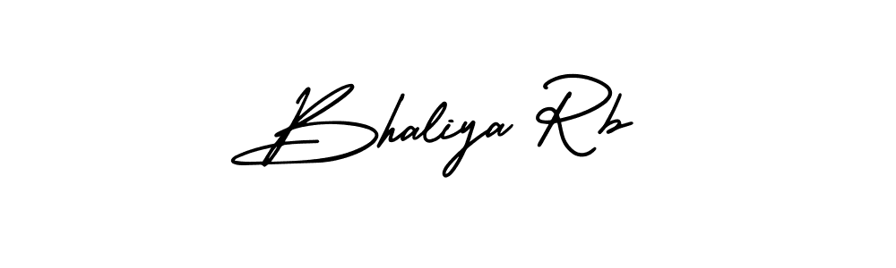 How to make Bhaliya Rb name signature. Use AmerikaSignatureDemo-Regular style for creating short signs online. This is the latest handwritten sign. Bhaliya Rb signature style 3 images and pictures png