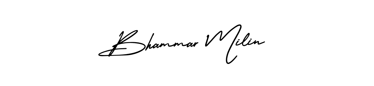 How to make Bhammar Milin signature? AmerikaSignatureDemo-Regular is a professional autograph style. Create handwritten signature for Bhammar Milin name. Bhammar Milin signature style 3 images and pictures png