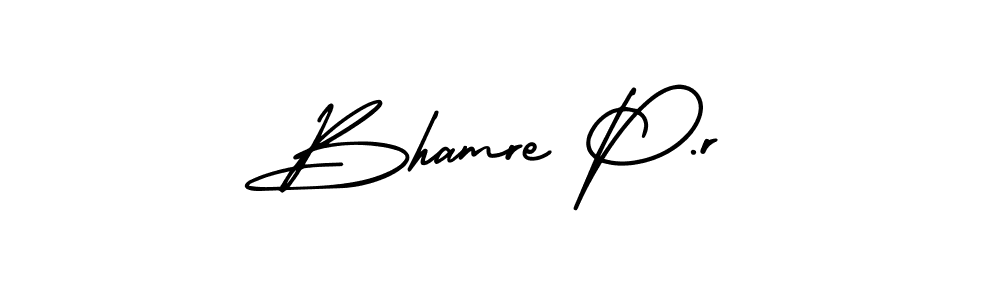 if you are searching for the best signature style for your name Bhamre P.r. so please give up your signature search. here we have designed multiple signature styles  using AmerikaSignatureDemo-Regular. Bhamre P.r signature style 3 images and pictures png