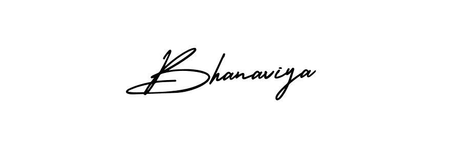 Bhanaviya stylish signature style. Best Handwritten Sign (AmerikaSignatureDemo-Regular) for my name. Handwritten Signature Collection Ideas for my name Bhanaviya. Bhanaviya signature style 3 images and pictures png