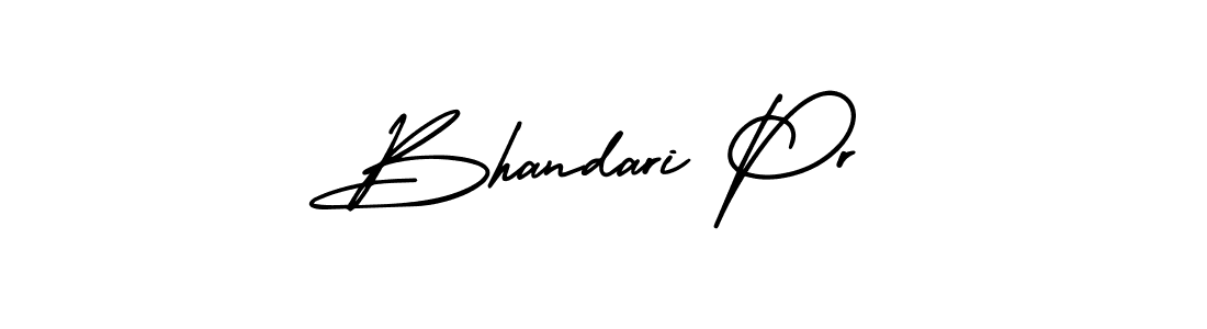 How to make Bhandari Pr name signature. Use AmerikaSignatureDemo-Regular style for creating short signs online. This is the latest handwritten sign. Bhandari Pr signature style 3 images and pictures png