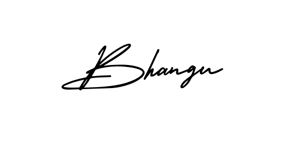 Bhangu stylish signature style. Best Handwritten Sign (AmerikaSignatureDemo-Regular) for my name. Handwritten Signature Collection Ideas for my name Bhangu. Bhangu signature style 3 images and pictures png