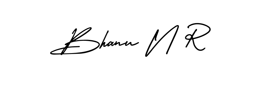 It looks lik you need a new signature style for name Bhanu N R. Design unique handwritten (AmerikaSignatureDemo-Regular) signature with our free signature maker in just a few clicks. Bhanu N R signature style 3 images and pictures png