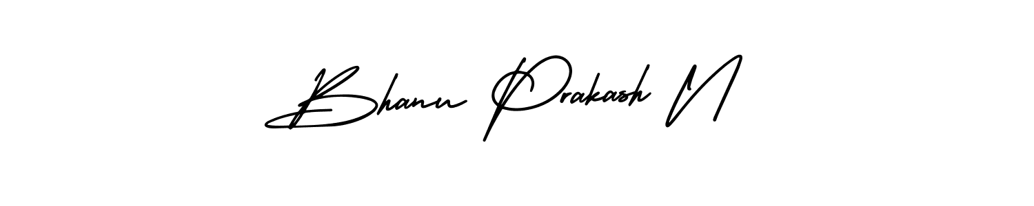 Make a beautiful signature design for name Bhanu Prakash N. With this signature (AmerikaSignatureDemo-Regular) style, you can create a handwritten signature for free. Bhanu Prakash N signature style 3 images and pictures png