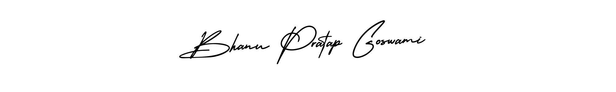 How to make Bhanu Pratap Goswami name signature. Use AmerikaSignatureDemo-Regular style for creating short signs online. This is the latest handwritten sign. Bhanu Pratap Goswami signature style 3 images and pictures png