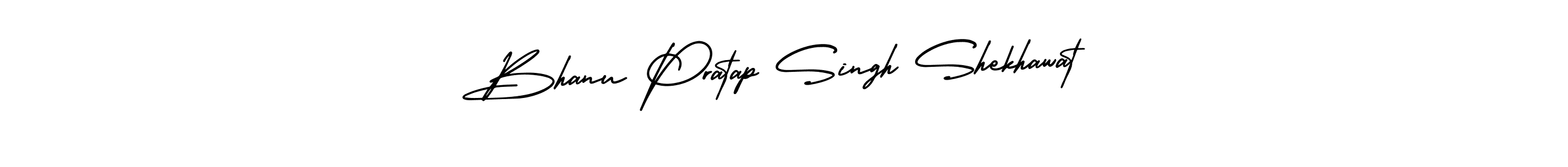 You should practise on your own different ways (AmerikaSignatureDemo-Regular) to write your name (Bhanu Pratap Singh Shekhawat) in signature. don't let someone else do it for you. Bhanu Pratap Singh Shekhawat signature style 3 images and pictures png