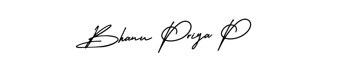 AmerikaSignatureDemo-Regular is a professional signature style that is perfect for those who want to add a touch of class to their signature. It is also a great choice for those who want to make their signature more unique. Get Bhanu Priya P name to fancy signature for free. Bhanu Priya P signature style 3 images and pictures png