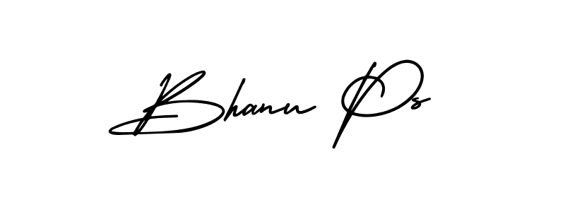 Bhanu Ps stylish signature style. Best Handwritten Sign (AmerikaSignatureDemo-Regular) for my name. Handwritten Signature Collection Ideas for my name Bhanu Ps. Bhanu Ps signature style 3 images and pictures png