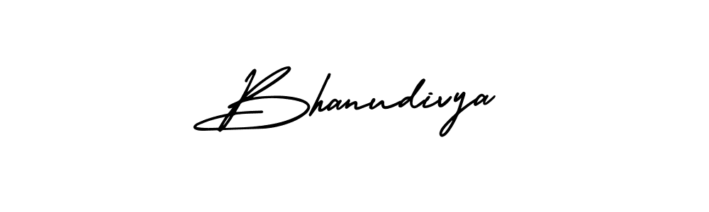 Use a signature maker to create a handwritten signature online. With this signature software, you can design (AmerikaSignatureDemo-Regular) your own signature for name Bhanudivya. Bhanudivya signature style 3 images and pictures png