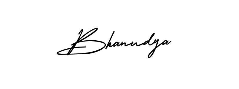 How to make Bhanudya name signature. Use AmerikaSignatureDemo-Regular style for creating short signs online. This is the latest handwritten sign. Bhanudya signature style 3 images and pictures png