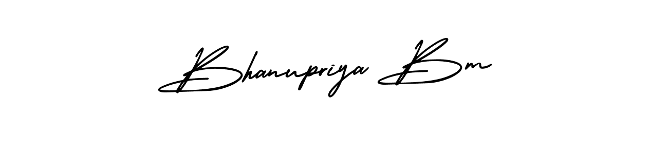 Use a signature maker to create a handwritten signature online. With this signature software, you can design (AmerikaSignatureDemo-Regular) your own signature for name Bhanupriya Bm. Bhanupriya Bm signature style 3 images and pictures png