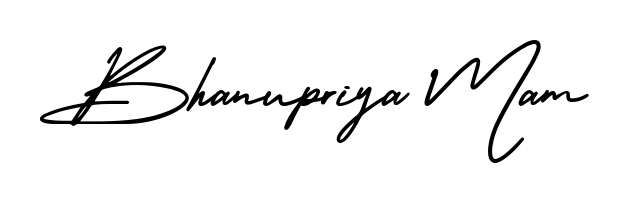 Personalize your online presence with Bhanupriya Mam signature rendered in elegant AmerikaSignatureDemo-Regular font. Great for website footers and blogs. Bhanupriya Mam signature style 3 images and pictures png