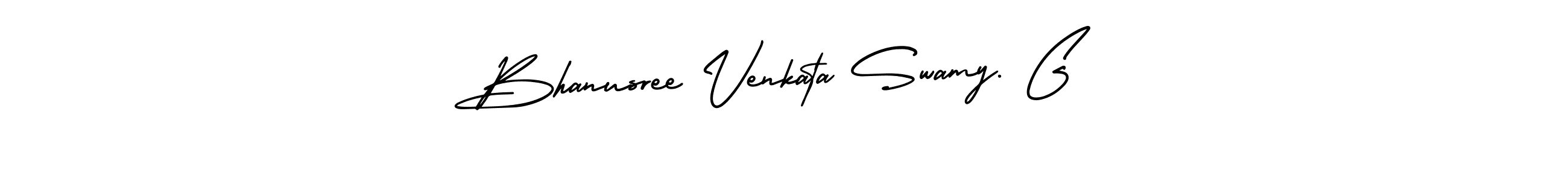 How to make Bhanusree Venkata Swamy. G name signature. Use AmerikaSignatureDemo-Regular style for creating short signs online. This is the latest handwritten sign. Bhanusree Venkata Swamy. G signature style 3 images and pictures png