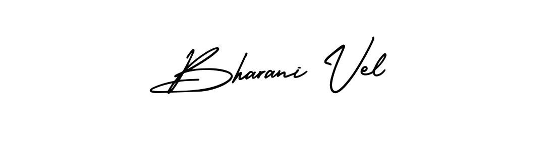 Use a signature maker to create a handwritten signature online. With this signature software, you can design (AmerikaSignatureDemo-Regular) your own signature for name Bharani Vel. Bharani Vel signature style 3 images and pictures png