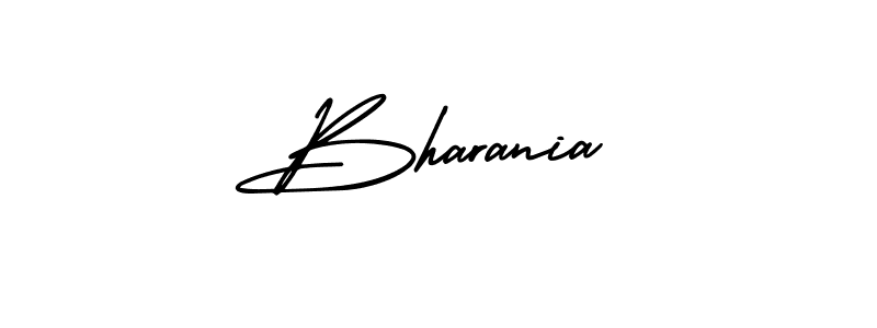 How to make Bharania signature? AmerikaSignatureDemo-Regular is a professional autograph style. Create handwritten signature for Bharania name. Bharania signature style 3 images and pictures png