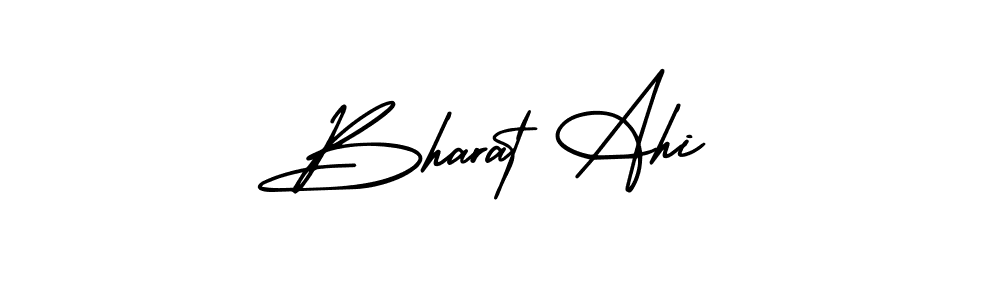 AmerikaSignatureDemo-Regular is a professional signature style that is perfect for those who want to add a touch of class to their signature. It is also a great choice for those who want to make their signature more unique. Get Bharat Ahi name to fancy signature for free. Bharat Ahi signature style 3 images and pictures png