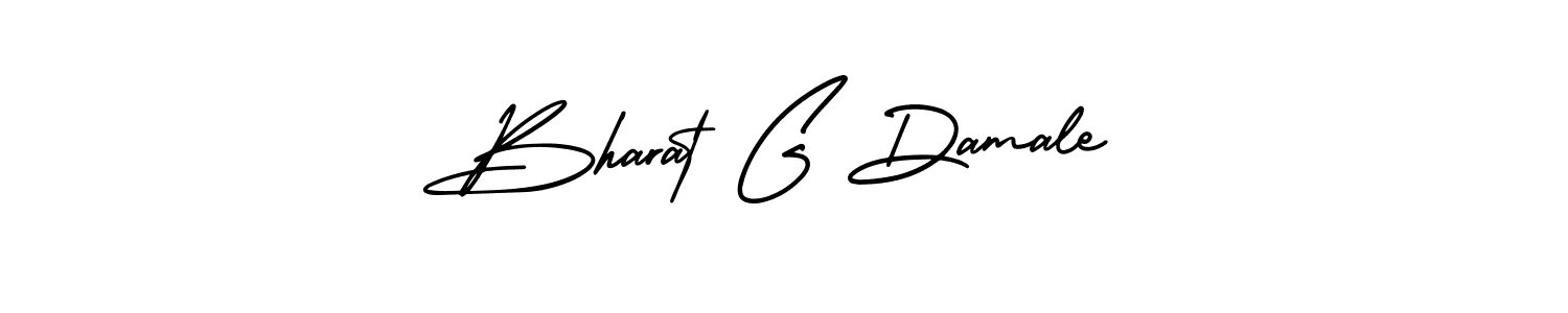 The best way (AmerikaSignatureDemo-Regular) to make a short signature is to pick only two or three words in your name. The name Bharat G Damale include a total of six letters. For converting this name. Bharat G Damale signature style 3 images and pictures png