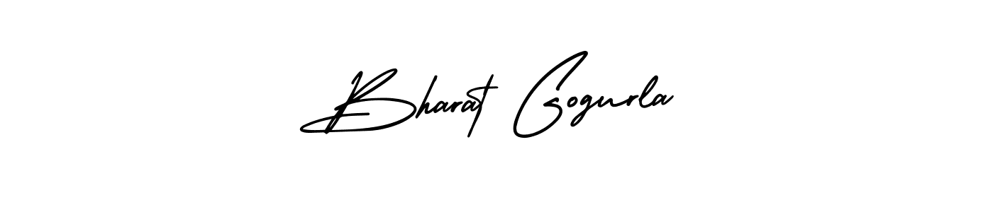 The best way (AmerikaSignatureDemo-Regular) to make a short signature is to pick only two or three words in your name. The name Bharat Gogurla include a total of six letters. For converting this name. Bharat Gogurla signature style 3 images and pictures png