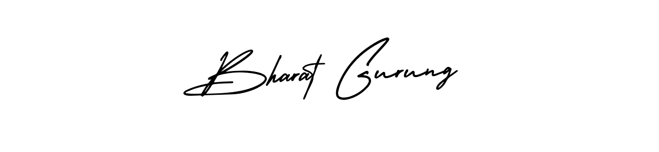 Create a beautiful signature design for name Bharat Gurung. With this signature (AmerikaSignatureDemo-Regular) fonts, you can make a handwritten signature for free. Bharat Gurung signature style 3 images and pictures png