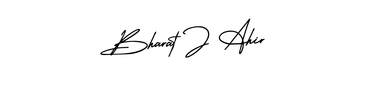 Use a signature maker to create a handwritten signature online. With this signature software, you can design (AmerikaSignatureDemo-Regular) your own signature for name Bharat J Ahir. Bharat J Ahir signature style 3 images and pictures png