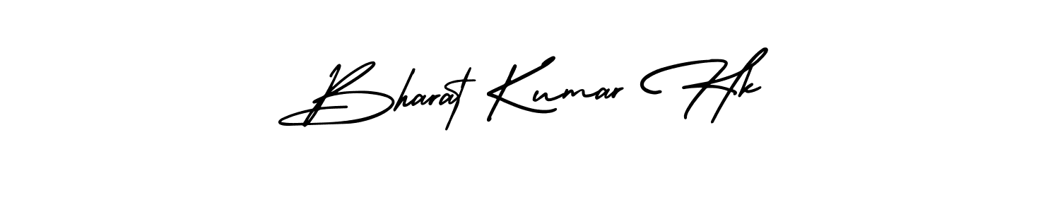 The best way (AmerikaSignatureDemo-Regular) to make a short signature is to pick only two or three words in your name. The name Bharat Kumar Hk include a total of six letters. For converting this name. Bharat Kumar Hk signature style 3 images and pictures png