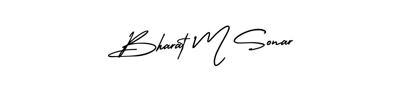 Bharat M Sonar stylish signature style. Best Handwritten Sign (AmerikaSignatureDemo-Regular) for my name. Handwritten Signature Collection Ideas for my name Bharat M Sonar. Bharat M Sonar signature style 3 images and pictures png