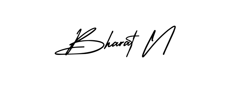 Design your own signature with our free online signature maker. With this signature software, you can create a handwritten (AmerikaSignatureDemo-Regular) signature for name Bharat N. Bharat N signature style 3 images and pictures png