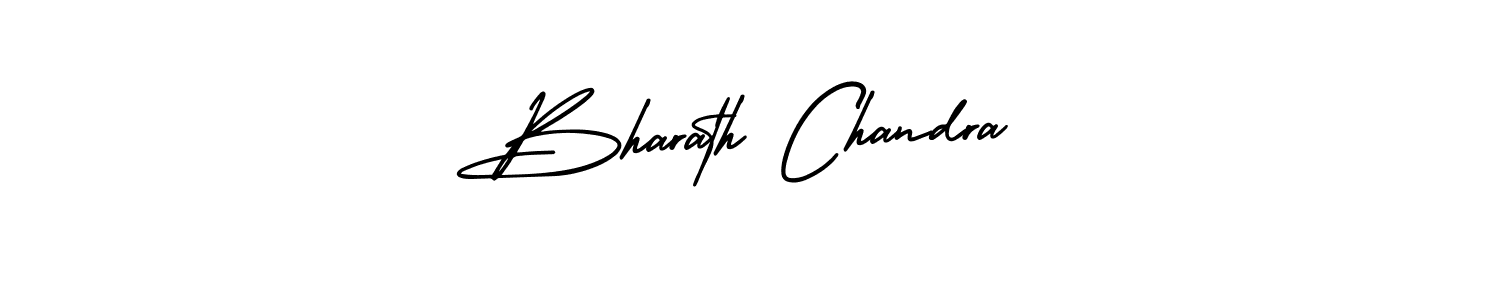 The best way (AmerikaSignatureDemo-Regular) to make a short signature is to pick only two or three words in your name. The name Bharath Chandra include a total of six letters. For converting this name. Bharath Chandra signature style 3 images and pictures png