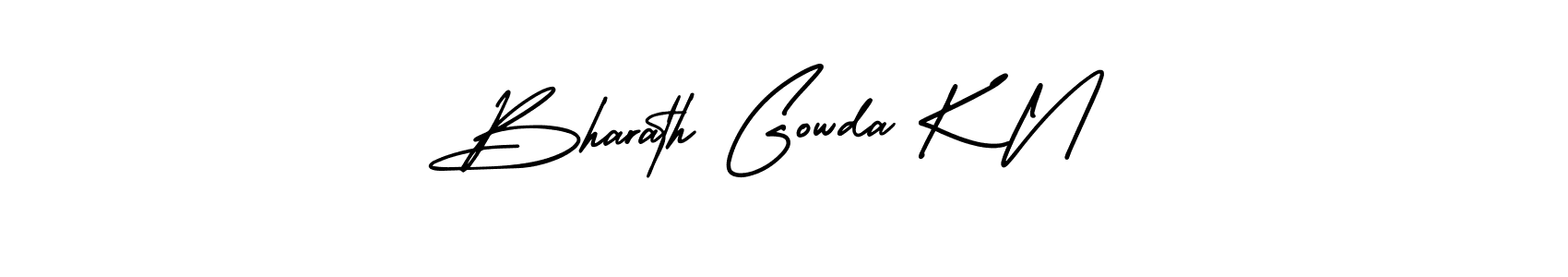 You should practise on your own different ways (AmerikaSignatureDemo-Regular) to write your name (Bharath Gowda K N) in signature. don't let someone else do it for you. Bharath Gowda K N signature style 3 images and pictures png