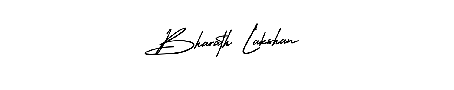 The best way (AmerikaSignatureDemo-Regular) to make a short signature is to pick only two or three words in your name. The name Bharath Lakshan include a total of six letters. For converting this name. Bharath Lakshan signature style 3 images and pictures png