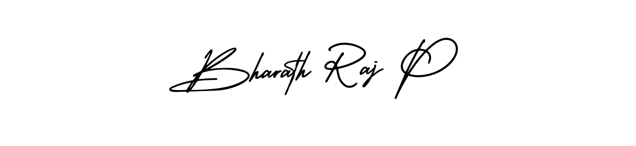 How to make Bharath Raj P name signature. Use AmerikaSignatureDemo-Regular style for creating short signs online. This is the latest handwritten sign. Bharath Raj P signature style 3 images and pictures png