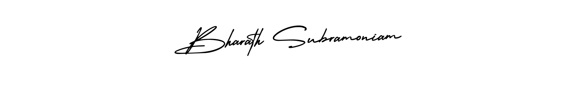 It looks lik you need a new signature style for name Bharath Subramoniam. Design unique handwritten (AmerikaSignatureDemo-Regular) signature with our free signature maker in just a few clicks. Bharath Subramoniam signature style 3 images and pictures png