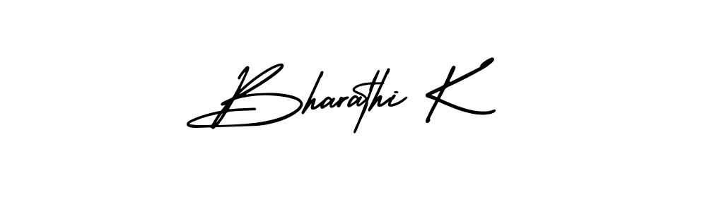 Design your own signature with our free online signature maker. With this signature software, you can create a handwritten (AmerikaSignatureDemo-Regular) signature for name Bharathi K. Bharathi K signature style 3 images and pictures png