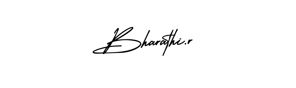 AmerikaSignatureDemo-Regular is a professional signature style that is perfect for those who want to add a touch of class to their signature. It is also a great choice for those who want to make their signature more unique. Get Bharathi.r name to fancy signature for free. Bharathi.r signature style 3 images and pictures png