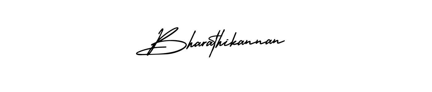 You should practise on your own different ways (AmerikaSignatureDemo-Regular) to write your name (Bharathikannan) in signature. don't let someone else do it for you. Bharathikannan signature style 3 images and pictures png