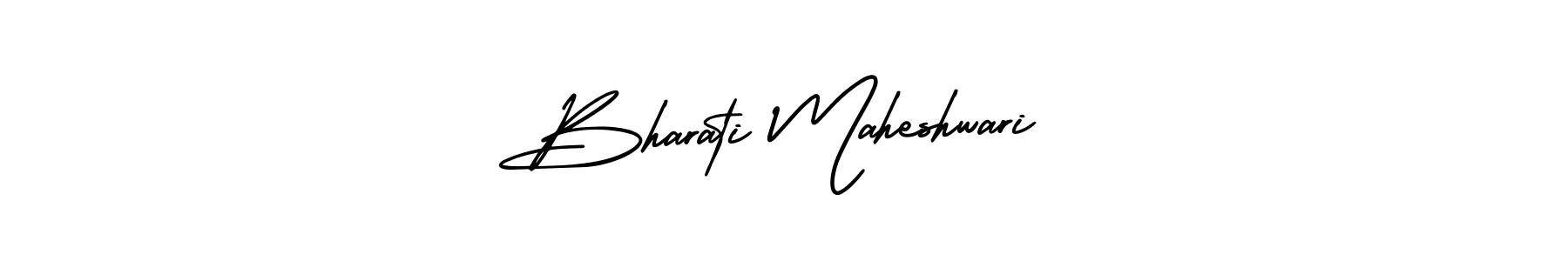 How to make Bharati Maheshwari name signature. Use AmerikaSignatureDemo-Regular style for creating short signs online. This is the latest handwritten sign. Bharati Maheshwari signature style 3 images and pictures png