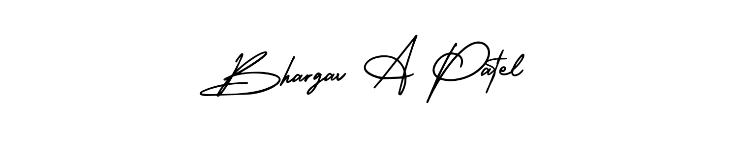 Design your own signature with our free online signature maker. With this signature software, you can create a handwritten (AmerikaSignatureDemo-Regular) signature for name Bhargav A Patel. Bhargav A Patel signature style 3 images and pictures png