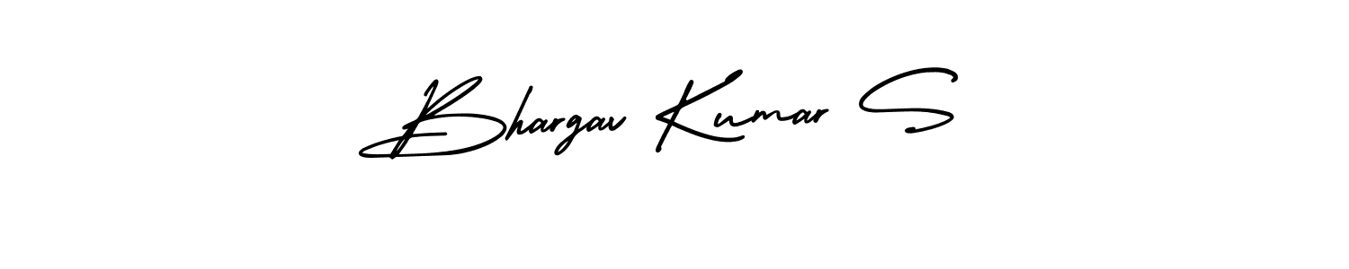 How to Draw Bhargav Kumar S signature style? AmerikaSignatureDemo-Regular is a latest design signature styles for name Bhargav Kumar S. Bhargav Kumar S signature style 3 images and pictures png