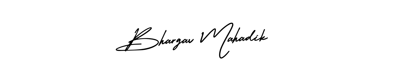 Make a beautiful signature design for name Bhargav Mahadik. With this signature (AmerikaSignatureDemo-Regular) style, you can create a handwritten signature for free. Bhargav Mahadik signature style 3 images and pictures png