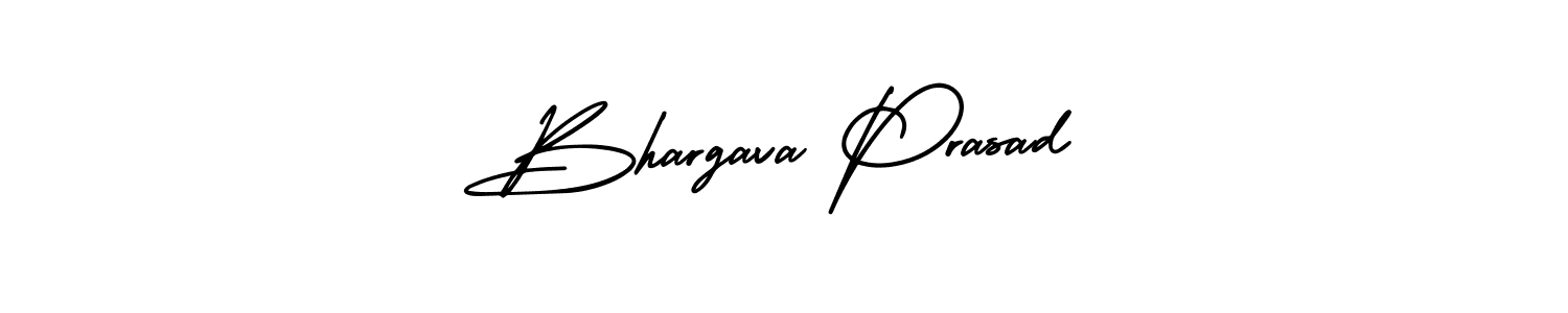 The best way (AmerikaSignatureDemo-Regular) to make a short signature is to pick only two or three words in your name. The name Bhargava Prasad include a total of six letters. For converting this name. Bhargava Prasad signature style 3 images and pictures png
