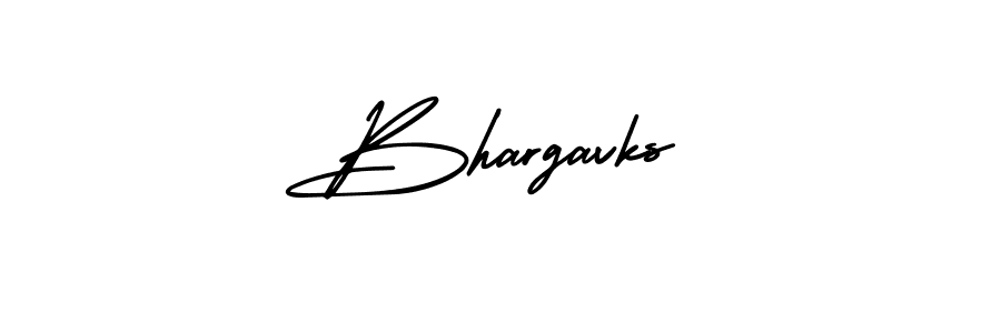 How to make Bhargavks name signature. Use AmerikaSignatureDemo-Regular style for creating short signs online. This is the latest handwritten sign. Bhargavks signature style 3 images and pictures png