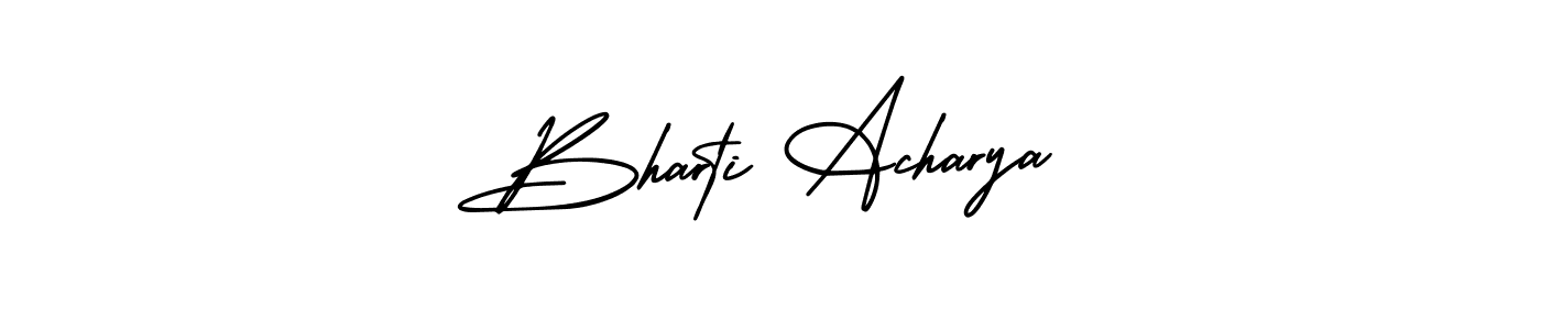 This is the best signature style for the Bharti Acharya name. Also you like these signature font (AmerikaSignatureDemo-Regular). Mix name signature. Bharti Acharya signature style 3 images and pictures png