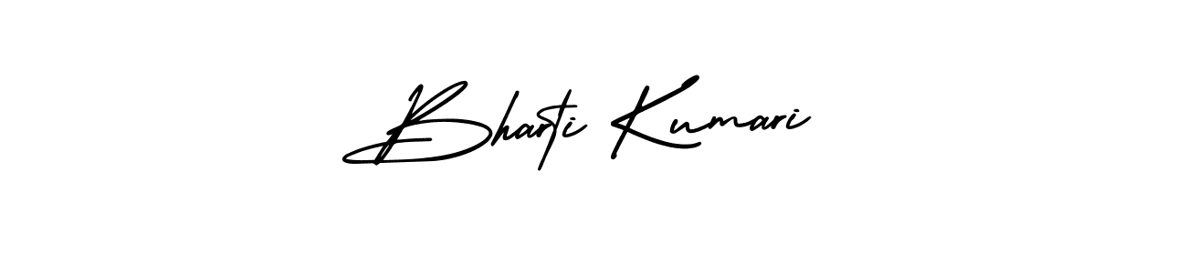 Make a beautiful signature design for name Bharti Kumari. With this signature (AmerikaSignatureDemo-Regular) style, you can create a handwritten signature for free. Bharti Kumari signature style 3 images and pictures png