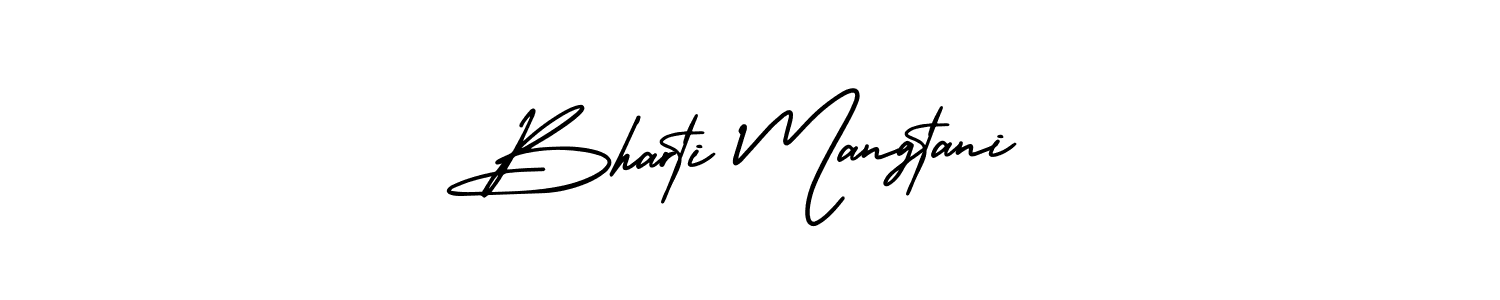 Use a signature maker to create a handwritten signature online. With this signature software, you can design (AmerikaSignatureDemo-Regular) your own signature for name Bharti Mangtani. Bharti Mangtani signature style 3 images and pictures png