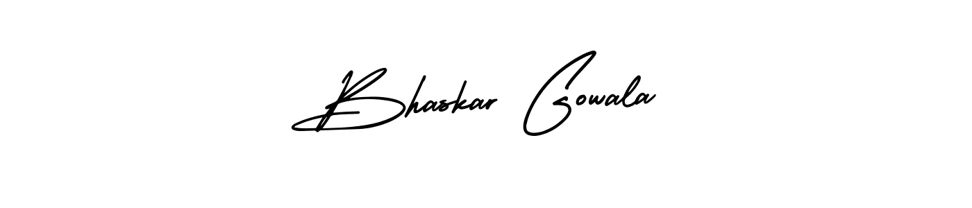 This is the best signature style for the Bhaskar Gowala name. Also you like these signature font (AmerikaSignatureDemo-Regular). Mix name signature. Bhaskar Gowala signature style 3 images and pictures png