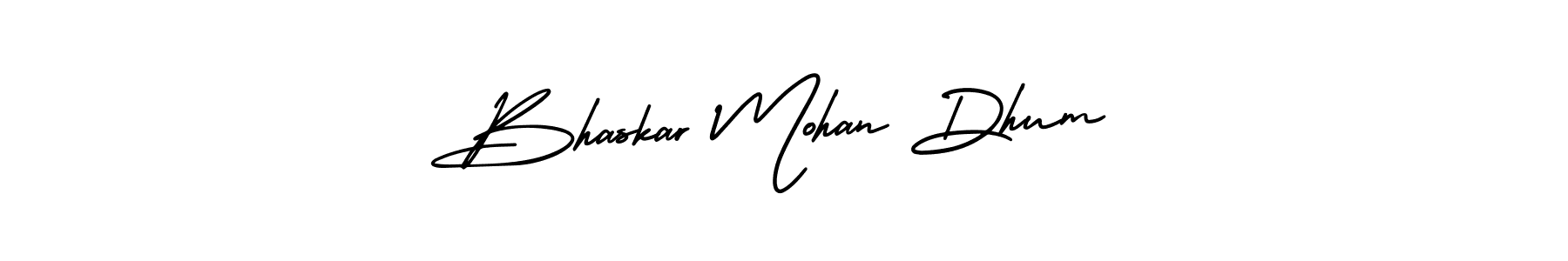 Bhaskar Mohan Dhum stylish signature style. Best Handwritten Sign (AmerikaSignatureDemo-Regular) for my name. Handwritten Signature Collection Ideas for my name Bhaskar Mohan Dhum. Bhaskar Mohan Dhum signature style 3 images and pictures png